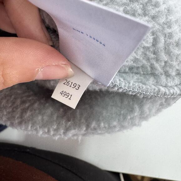 Southern Tide Fleece Pullover Womens Small Gray Blue Quarter Snap Sherpa Pockets - Picture 5 of 7